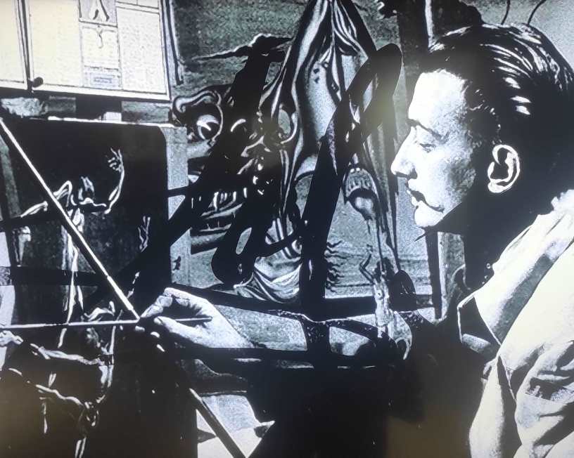Dalì dipinge la sua arte surrealista